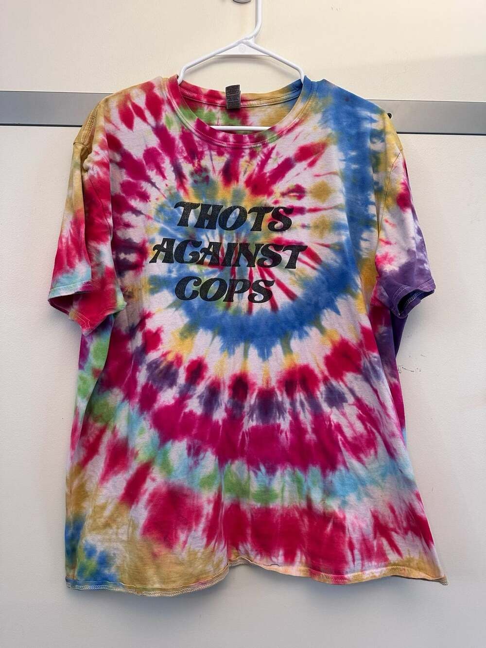 Thots Against Cops Size 2XL Tie Dye T-Shirt